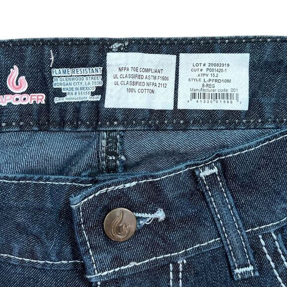 LAPCO FR Comfort Stretch Work Jeans | 11oz. Cotton Stretch Blend Women’s size 8 - Picture 4 of 14